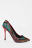 Nicholas Kirkwood Pink/Multicolour Embroidered Pointed Toe Pumps Size 36