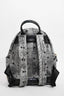 MCM Grey Munchen Python Canvas Stud Armour Backpack